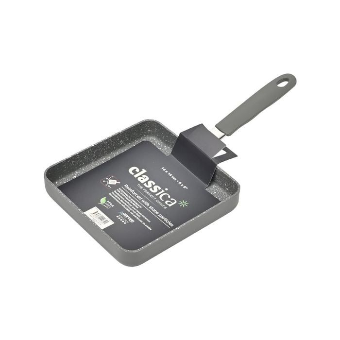 Classica Diamond Stone Non Stick Mini Grill Pan 14cm - Grey