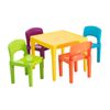 GEM Toys Kids Plastic 5-Piece Table & 4 Chairs Set (Multicoloured)