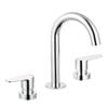 evekare Chrome 1/4 Turn Extended Lever Basin Set
