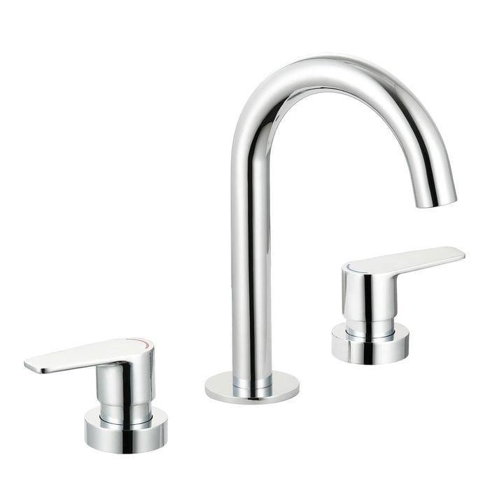 evekare Chrome 1/4 Turn Extended Lever Basin Set