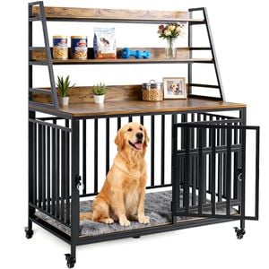 Advwin Dog Crate Furniture Heavy Duty Dog Cage Sturdy Dog Kennel