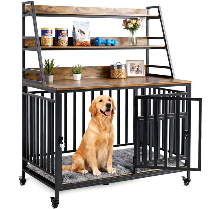 Advwin Dog Crate Furniture Heavy Duty Dog Cage Sturdy Dog Kennel