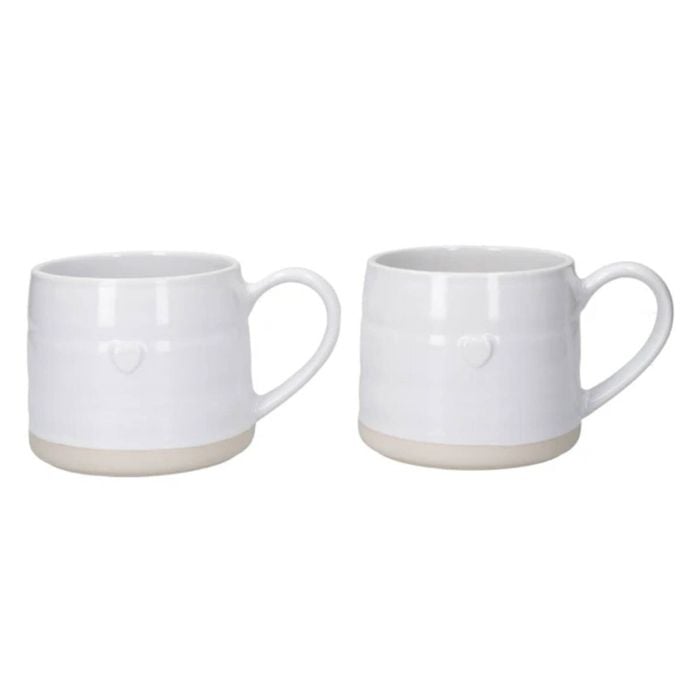 Mikasa Stoneware 2pc 380ml Cosy Mug Heart