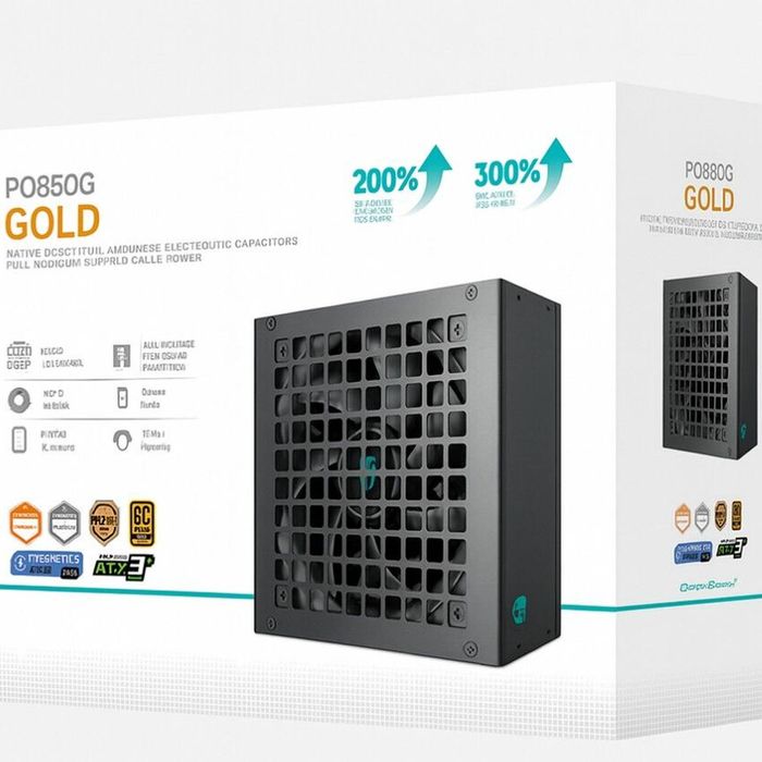DeepCool PQ850G 850W Gamer Storm 80+ Gold/Cybenetics Fully Modular ATX Power Supply 120mm Fan, Japanese Capacitors, DC to DC, AT