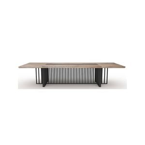 Modern Furniture VIDAL Boardroom Table 3.6m x 1.2m - Warm Oak & Black