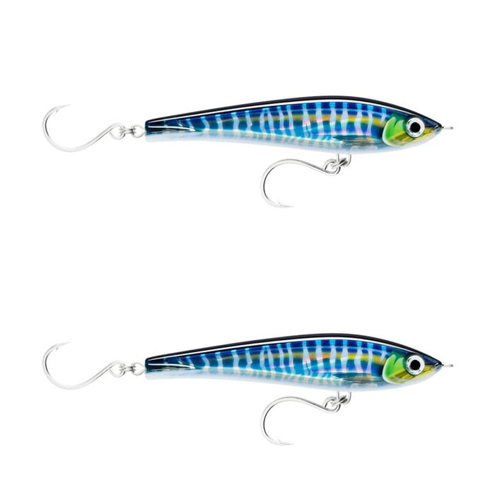 2x Rapala 17cm X Rap Magnum Stick Slow Sink Bait Fishing Lures - HD Wahoo UV