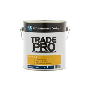 PPG Paints 4L White Low-Sheen Trade Pro Interior - 4L