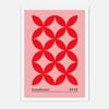 Galrie Bauhaus 1919 Geometric Red Art Print - Vintage Style Home Decor, White Frame, A1 60 x 84cm (23 x 33inch)