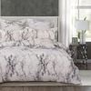 Fabric Fantastic White Marble Double Size Quilt/doona/duvet Cover Set