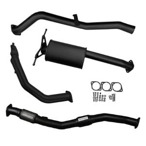 Ignite Exhausts Turbo Back For Nissan D22 Navara 3l 3" Cat & Muffler Black Aluminised Steel
