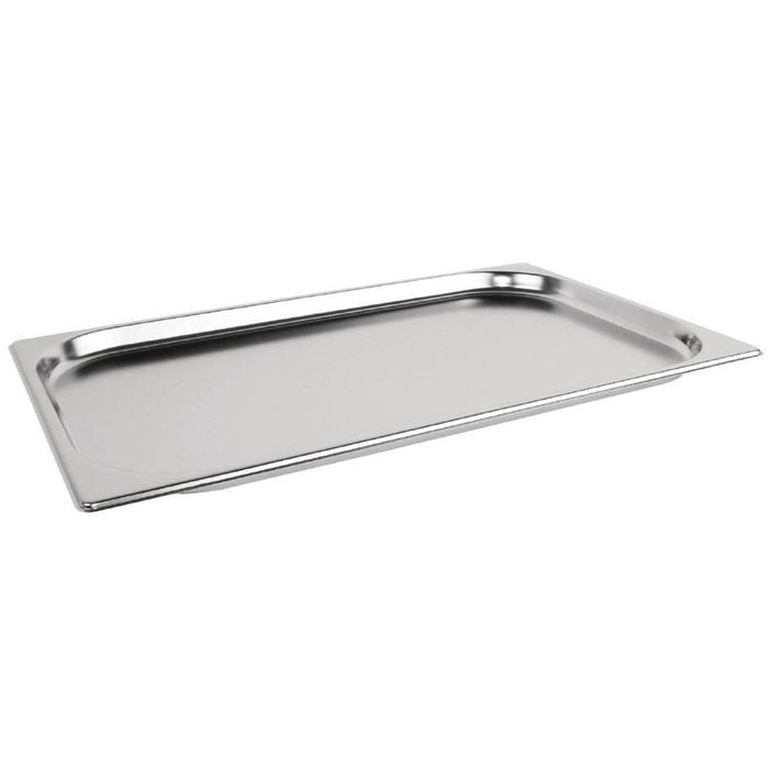 Vogue Stainless Steel Gastronorm Tray 1/1 Heavy Duty Commercial Kitchen Food Storage 530x325x20mm