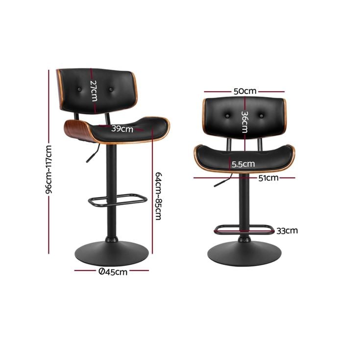 Adjustable Artiss Bar Stool x1 Bunnings Australia