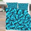 3D Blue Butterfly 267 Bed Pillowcases Quilt King Size
