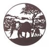 P&P 80×1×80cm Rusty Elephant Metal Wall Decor for Living Rooms, Bedrooms & Offices, Stunning Elephant Art