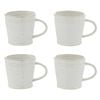 Amalfi Somerset 4 Piece Coffee Mug Set 350ml Milky White Glaze Stoneware