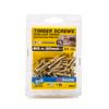 Zenith 8G x 30mm Brass Plated Hinge-Long Thread Countersunk Head Timber Screws - 100 Pack