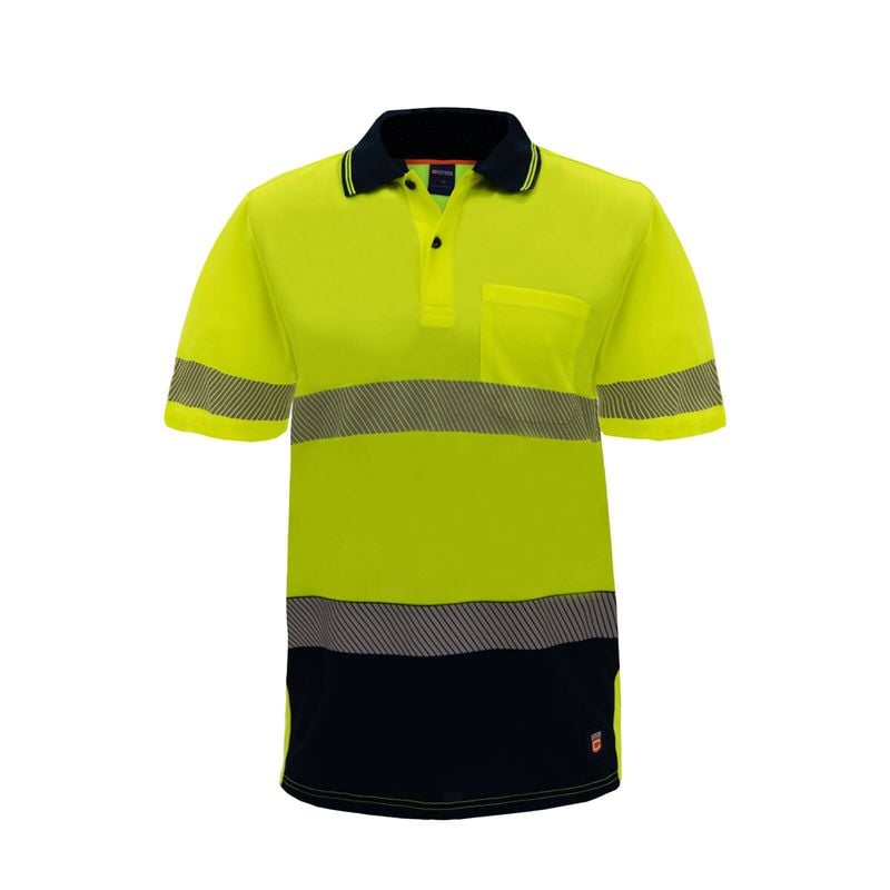 Yellow Hi Vis Short Sleeve Polo - Medium