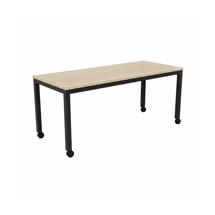 Olg Axis Mobile Table Black Frame Nordic Maple Top L2400mm X W1200mm