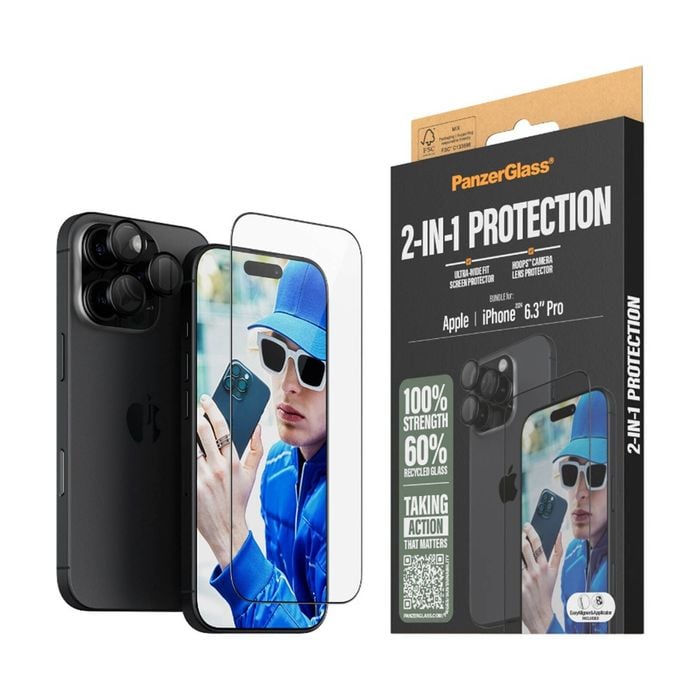 Panzer 2-in-1 Bundle Screen Protector + Case - iPhone 16 Pro