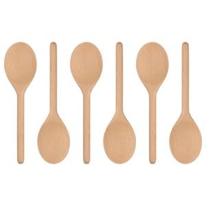 Argon Tableware Wooden Cooking Spoons - 20cm - Pack of 6