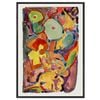 Galrie Vibrant Colorful Abstract Watercolor Art Print for Stunning Wall Decor, Black Frame, A4 21 x 30cm (8 x 12inch)