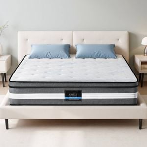 Giselle Bedding Queen Euro Top gel memory foam Seaqual Fabric 30cm Mattress Pocket Spring