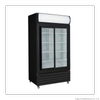Thermaster LG-1000SDBP Two Sliding Glass Door Colourbond Upright Drink Fridge Black 1000L