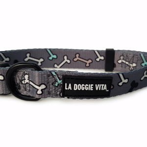 La Doggie Vita Dog Park Grey Collar Large
