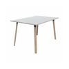 Olg Plantation Bar Leaner 4 Leg Solid Oak Frame White Top L1200mm X W600mm