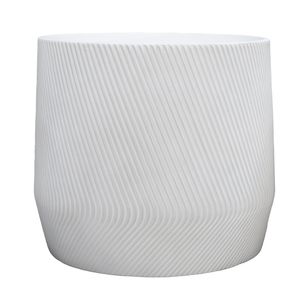Northcote Pottery 24 x 21cm Areo Drum White Ceramic Indoor Pot