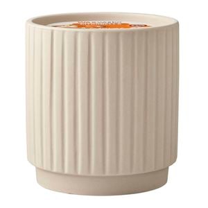 Waxworks Cream Pinstripe Citronella Candle