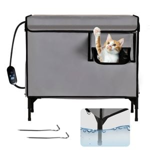 Advwin Cat House for Outside with Pet Heating Pad