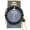 Y Cable 3m Rean 3.5mm Trs Plug - 2 X 6.35mm Ts Plug