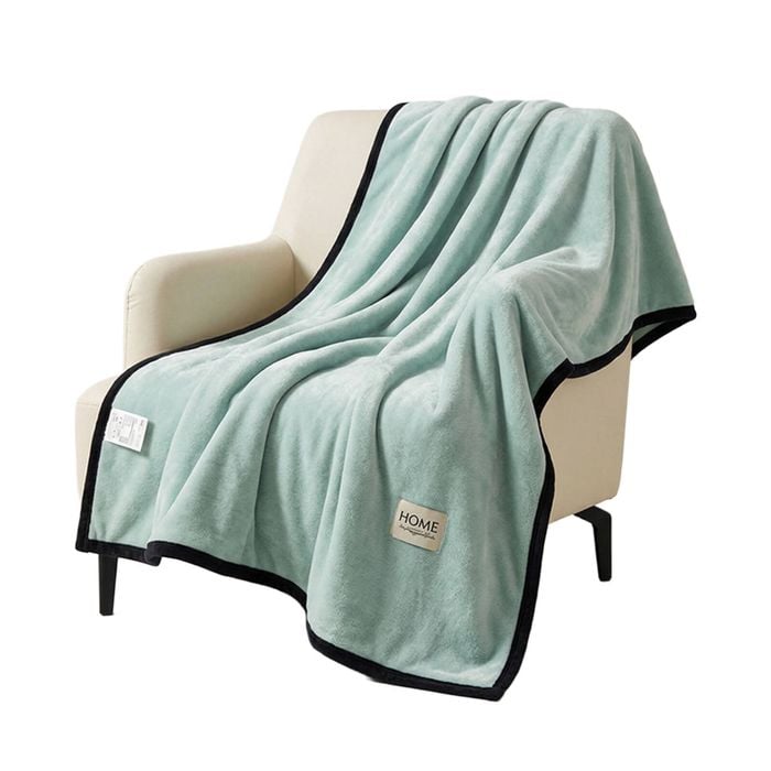 SOGA Mint Green Flannel Polyester Throw Blanket 200x230cm