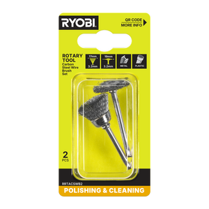 Ryobi Rotary Tool Carbon Steel Wire Brush 2-Piece Set