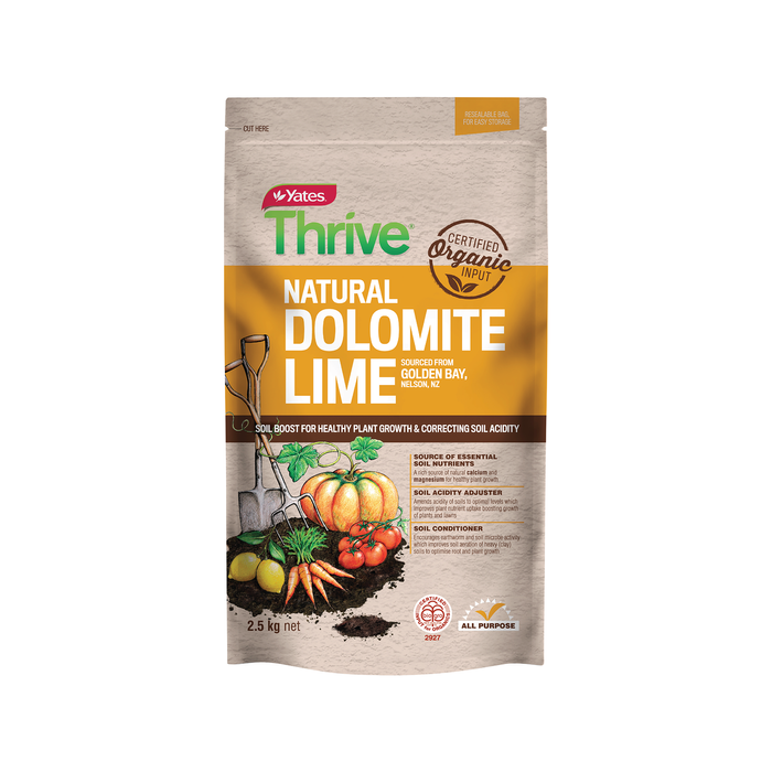 Yates Thrive 2.5kg Certified Organic Natural Dolomite Lime