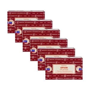 6PK Satya Home Fragrance Scented Incense Sticks Packet Set 15gm Opium