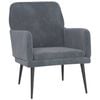 vidaXL Armchair Dark Grey Velvet Lounge Single Sofa Chair Bedroom Furniture