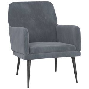 vidaXL Armchair Dark Grey Velvet Lounge Single Sofa Chair Bedroom Furniture