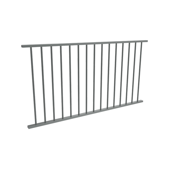 ProtectorAl 0901 - 1799 x 950mm Monument Aluminium Flat Top Round Picket Balustrade Panel