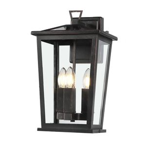 Trinity W3 Exterior Wall Light - Antique Brass - Large