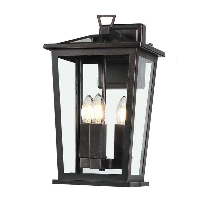 Trinity W3 Exterior Wall Light - Antique Brass - Large