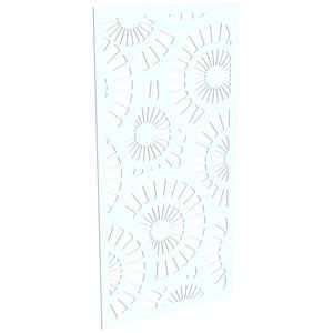 ProtectorAl 300-1200w x 1201-2400h Gloss White/Satin White Sunburst Unframed Composite Deco Panel