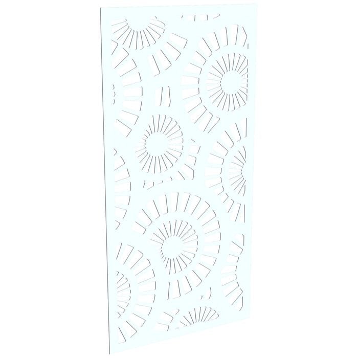 ProtectorAl 300-1200w x 1201-2400h Gloss White/Satin White Sunburst Unframed Composite Deco Panel