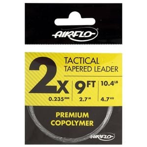 Airflo Tactical CoPolymer Tapered 9ft Fly Fishing Leader 2X  10.4lb
