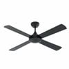 Arlec 130cm Matte Black Boston II 4 Blade Ceiling Fan