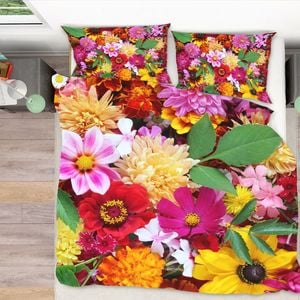 3D Red Flowers 241 Bed Pillowcases Quilt King Single Size