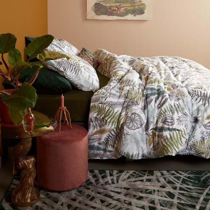Bedding House King Green Primeval Green Cotton Quilt Cover Set