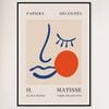 Galrie Papiers Découpés Blue Face with Orange, H. Matisse Art Print (1955), Black Frame, A1 60 x 84cm (23 x 33inch)