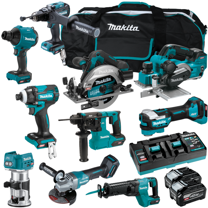 Makita XGT 40V 10 Piece Combo 4.0Ah Kit